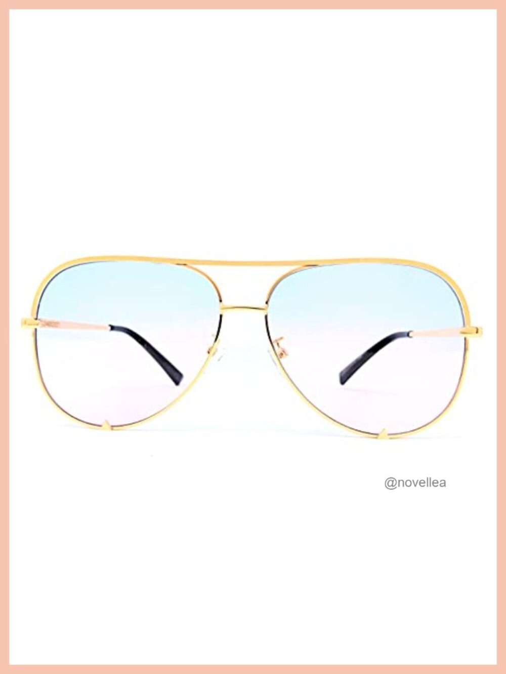 Polarized Gradient Aviator Sunglasses Metal Frame UV400 Protection